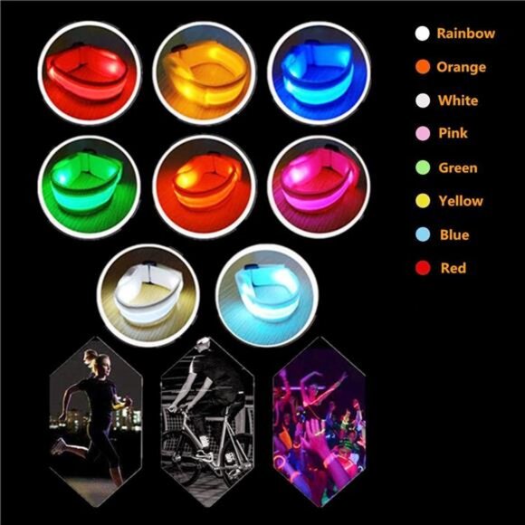8 PCS LED Glow Bracelets, Light Up Bracelets for Kids Adults - Glow in The Dark - Picture 7 of 8